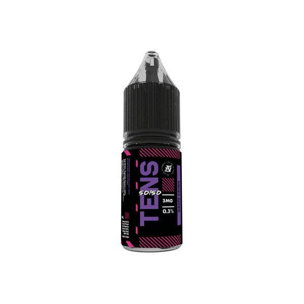 Tens Vaping Products 18mg Tens 50/50 10ml (50VG/50PG) - Pack Of 10