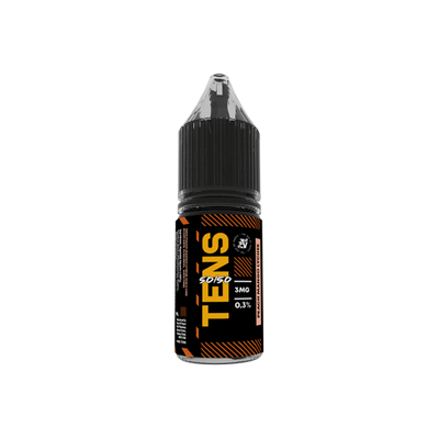 Tens Vaping Products 18mg Tens 50/50 10ml (50VG/50PG) - Pack Of 10