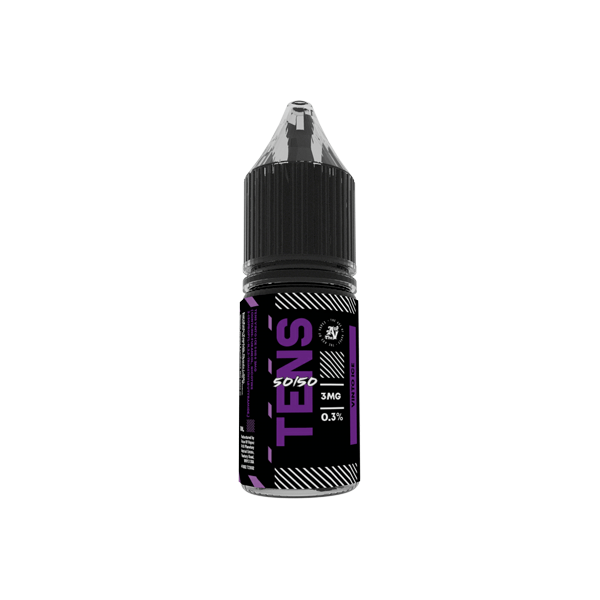 Tens Vaping Products 3mg Tens 50/50 10ml (50VG/50PG) - Pack Of 10