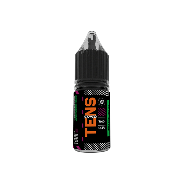 Tens Vaping Products American Red 3mg Tens 50/50 10ml (50VG/50PG) - Pack Of 10