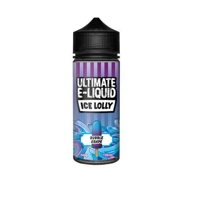Ultimate Puff Vaping Products Bubble Grape 0mg Ultimate E-liquid Ice Lolly Shortfill 100ml (70VG/30PG)