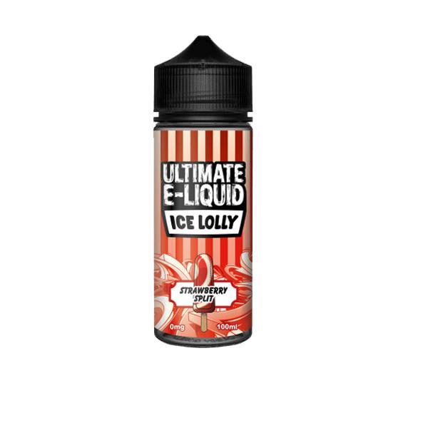 Ultimate Puff Vaping Products Strawberry Split 0mg Ultimate E-liquid Ice Lolly Shortfill 100ml (70VG/30PG)