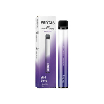 Vertias CBD Products Wild Berries Veritas 150mg CBD Disposable Vape Pens 500 Puffs