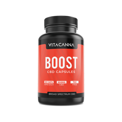 Vitacanna CBD Products Boost Vitacanna 500mg Broad Spectrum CBD Vegan Capsules - 50 Caps