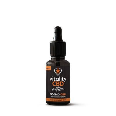 Vitality CBD CBD Products 500mg Vitality CBD Active: Boost CBD Oil Orange 30ml