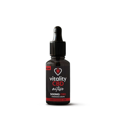 Vitality CBD CBD Products 500mg Vitality CBD Active: Relax CBD Oil Cherry 30ml