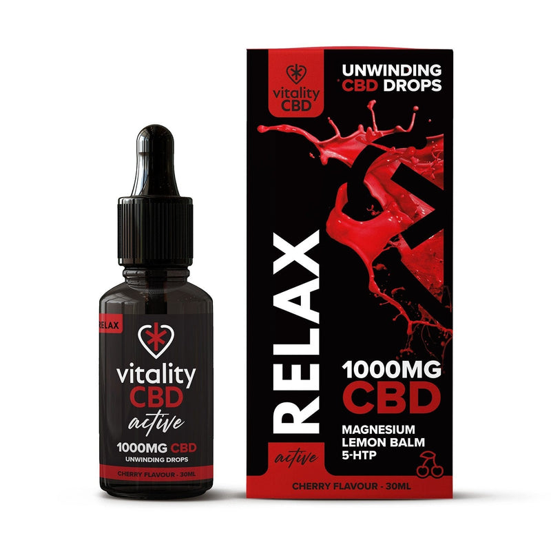 Vitality CBD CBD Products Vitality CBD Active: Relax CBD Oil Cherry 30ml