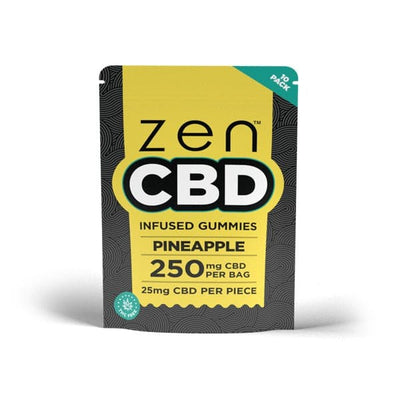 Zen CBD CBD Products Zen 250mg Infused Pineapple CBD Gummies
