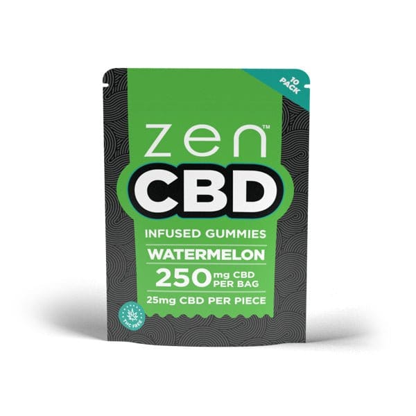Zen CBD CBD Products Zen 250mg Infused Watermelon CBD Gummies