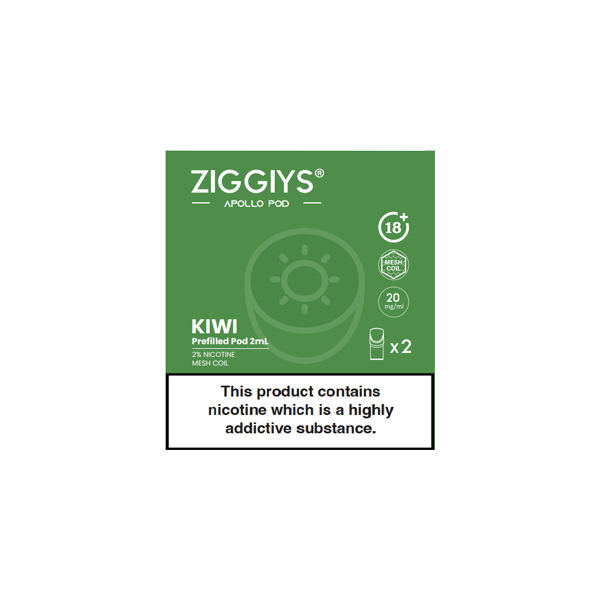 Ziggiys Vaping Products Ziggiys Apollo Pre-Filled Replacement Pods 2PCS 2ml