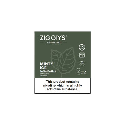 Ziggiys Vaping Products Ziggiys Apollo Pre-Filled Replacement Pods 2PCS 2ml
